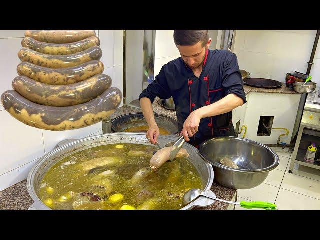 UZBEKISTAN! Amazing FOOD Sequence! Energy Soup with special sausage "KAZI"