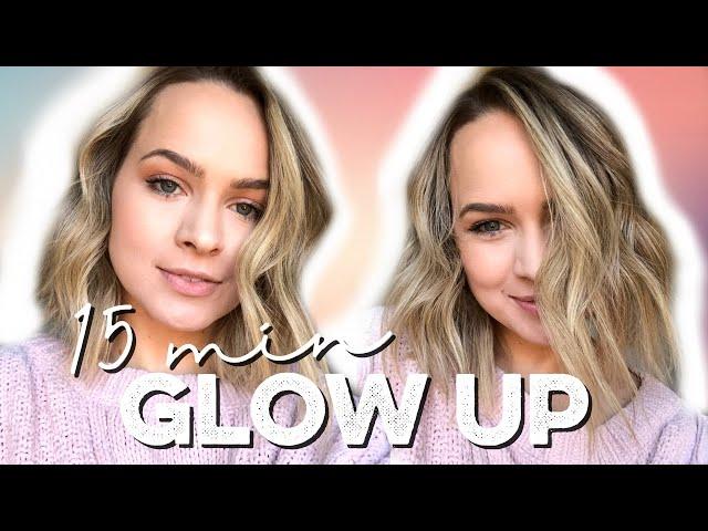 My 15 Minute Glowy Makeup and Hair Routine! - Kayley Melissa