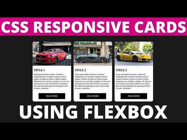 CSS Responsive Card & Hover Effects with Flexbox | HTML CSS3 Tutorials 2021