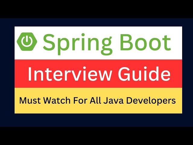 Spring Boot Interview Guide : Must Watch For All Java Developers