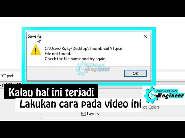 File Not Found Saat Save As | Mengatasi Masalah Pada Penyimpanan Local Disk C | Cuma 3 Menit bro