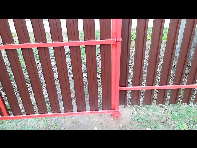 "Народный проект" - Простые откатные ворота. Часть 1. Ссылка на чертёж в описании.