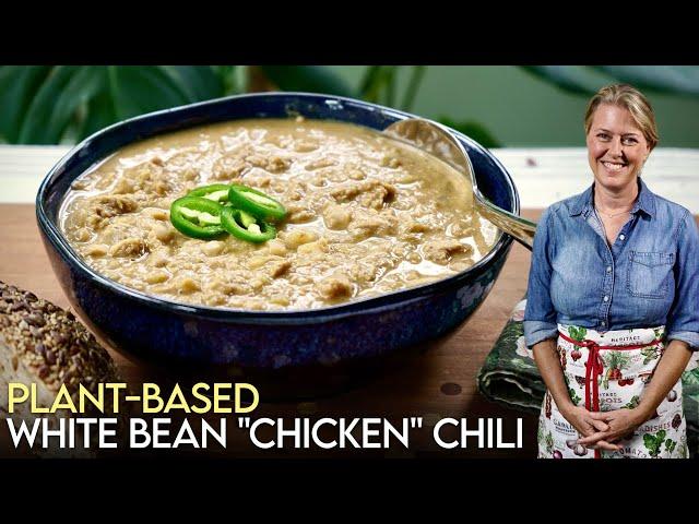 One Pot, Irresistible Flavor: Plant-Based White Bean "Chicken" Chili