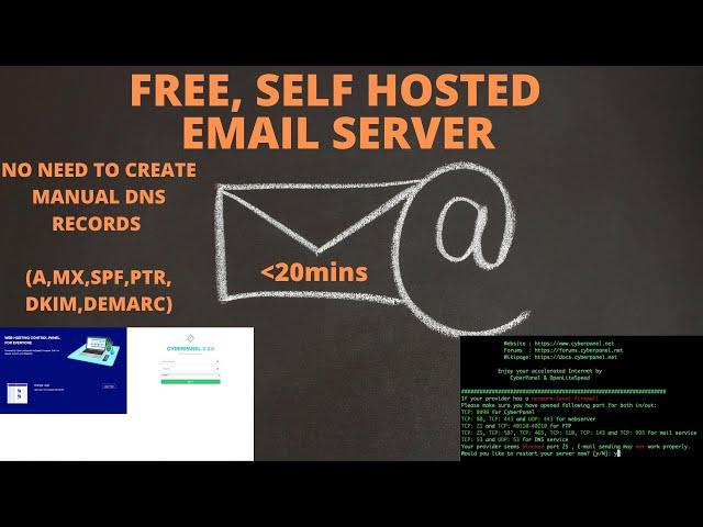 FREE | SELF HOSTED | EMAIL SERVER | CYBER PANEL | DNS| | OPEN SOURCE | UBUNTU |cPanel