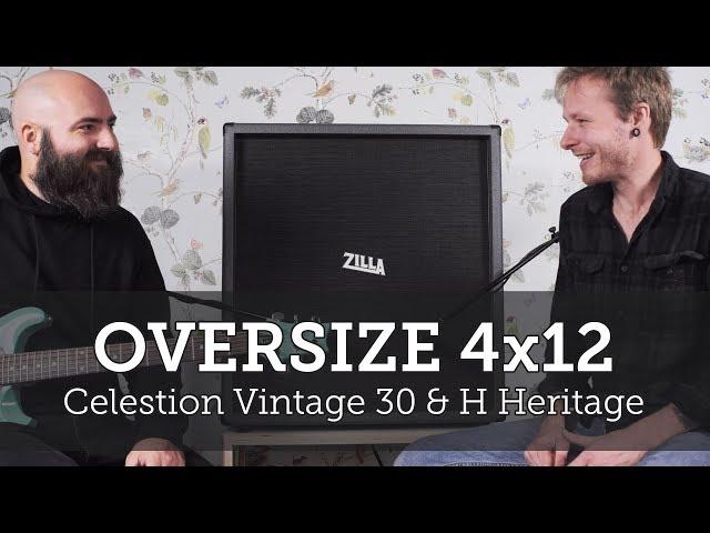 Zilla Cabs 4x12. Talk through, slanted baffles, X pattern and V30/ H heritage mix