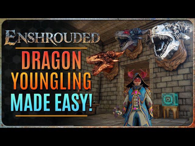 EASY DRAGON YOUNGLING KILL METHOD!!! 【Enshrouded】