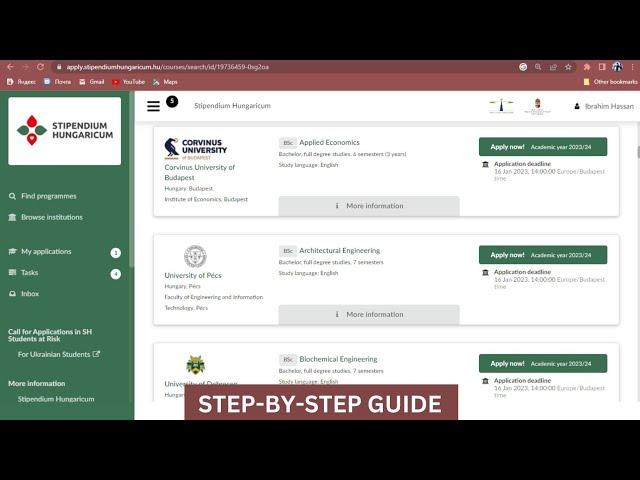 Step by step Application Guide | Stipendium Hungaricum scholarship 2023