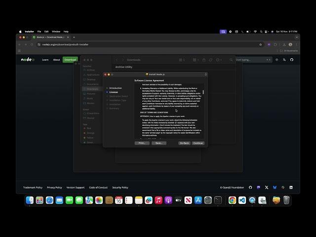 Download and Install nodejs on your macbook pro 2024 || Download Node js in mac
