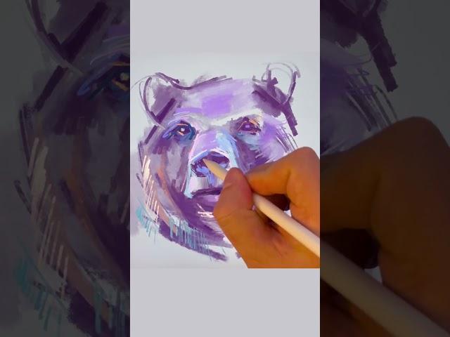 Digital Art: Creating a Bear Drawing on iPad with Procreate