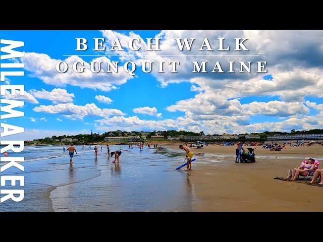 Ogunquit Summer Beach Walk - Ogunquit, Maine - 4K Scenic Ocean Walking Tour with Binaural 