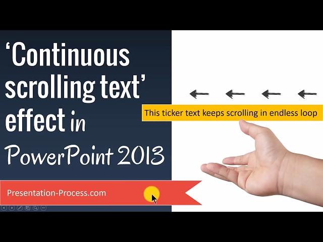 Continuous Scrolling Text Effect in PowerPoint 2013