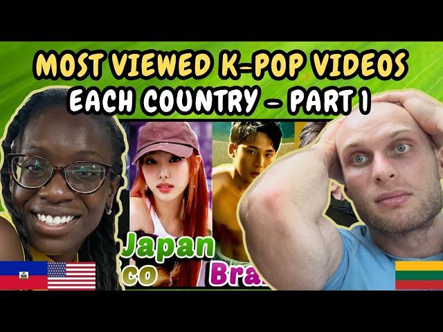 REACTION TO 10 Most Viewed Kpop Groups in Each Country on YouTube 2024 PART 1 | FIRST TIME WATCHING