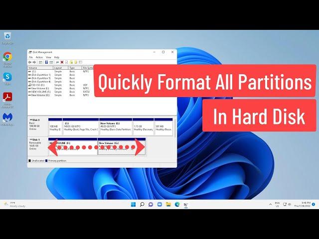 How to Quickly Format Hard Disk Completely Including All the Partition In Windows 11