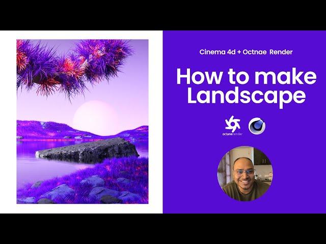 Cinema 4D Tutorial- How to make landscape in cinema 4d and octane render