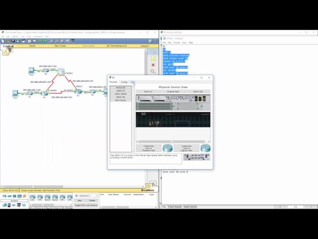 Cisco RnS - Lab 8.3.3.5 Packet Tracer - Configuring Basic OSPFv3 in a Single Area