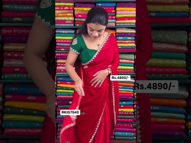 Pure Crepe Stone Work Saree I Wholesale Shop I@Rkcollectionssarees