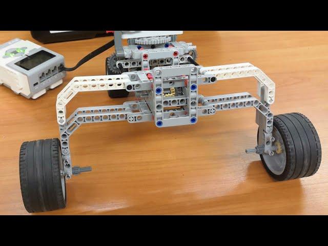 LEGO Technic (Mindstorms EV3) adjustable torsion bar suspension (регулируемая торсионная подвеска)