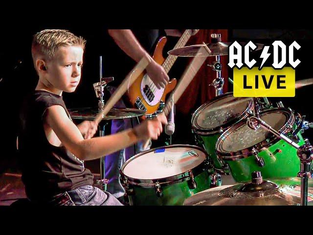 AC/DC & 7 Year Old Drummer - LIVE