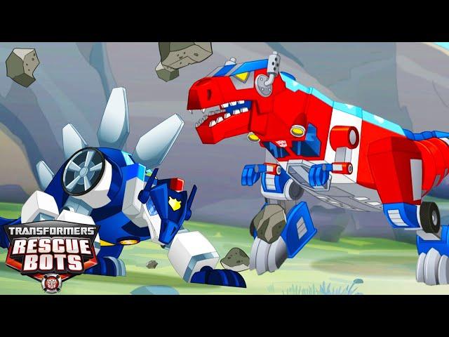 Optimus Prime Saves the Dinobots  Transformers Rescue Bots | Kids Cartoons | Transformers TV