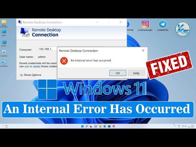  How To Fix An Internal Error Has Occurred From Remote Desktop Connection in Windows 11/10