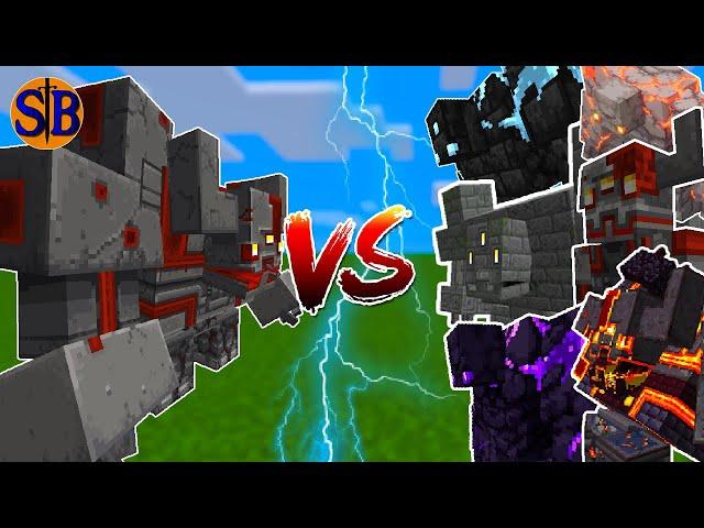 Redstone Monstrosity (Goety) VS Other Golems