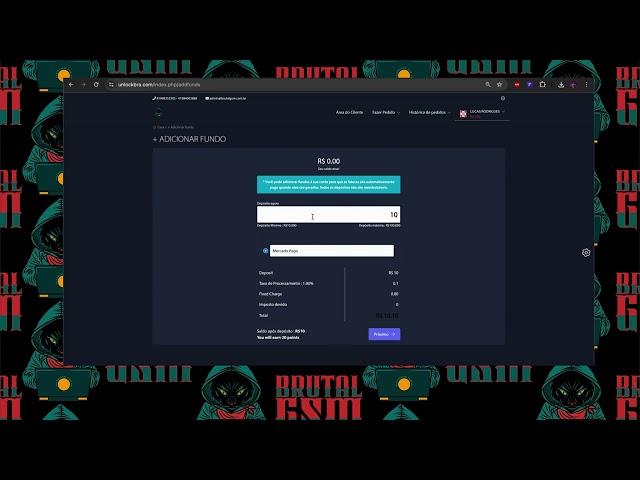 Como Comprar creditos via pix BrutalGSM