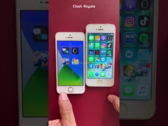 Comparison iPhone 5 vs iPhone se 2016 play Game Clash Royale #iphone5 #iphonese2016 #shorts