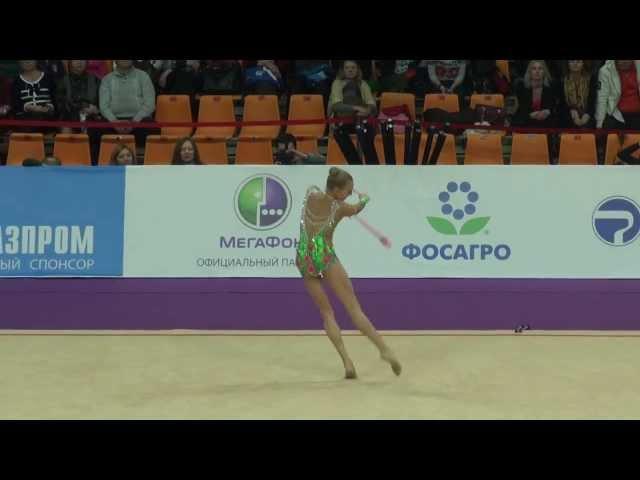 Кудрявцева Яна, булавы, Kudryavtseva Yana, clubs, Grand Prix, 2014, Moscow