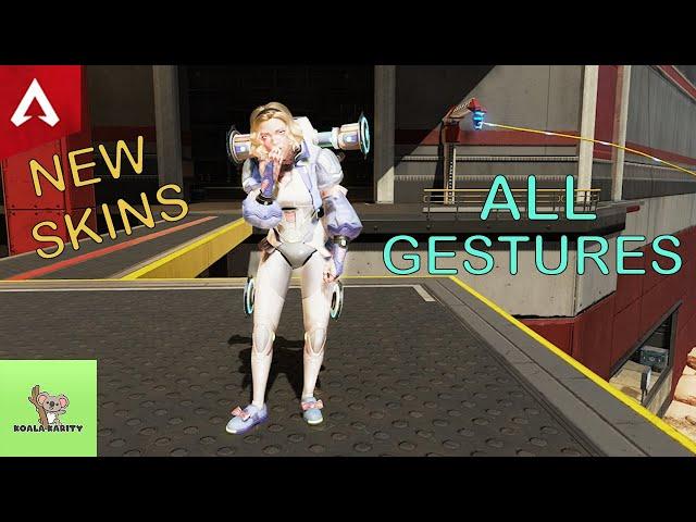 New Legendary Skin for Wattson (Porcelain Poppet), All Gestures. [Apex Legends - VOD - Oct.24]