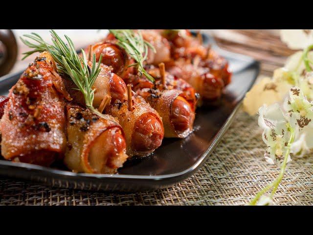 Roasted BACON-WRAPPED SAUSAGE LINKS | Recipes.net