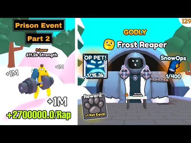 Prison Event Part 2 | FREE +1 PET Equip - Frost Reaper & Arm Wrestle Simulator Roblox #129