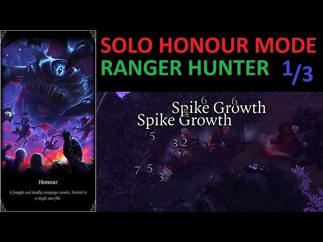 BG3 - Solo Honour Mode - Dark Urge Ranger Hunter - Gameplay [1/3]