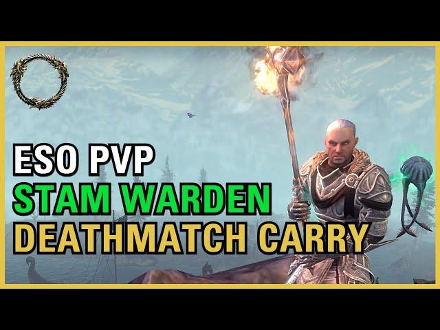 ESO Stamina Warden PVP: Carrying with Good Awareness