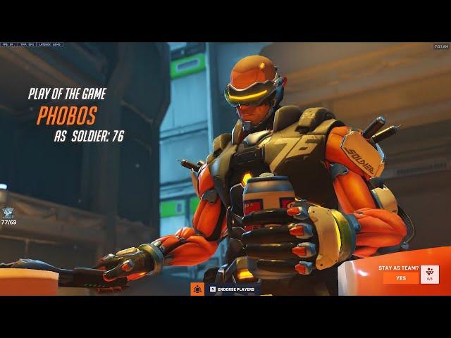 POTG! IDDQD INSANE NANO SOLDIER 76 + TRACER GAMEPLAY OVERWATCH 2 SEASON 3