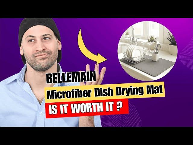 Bellemain XXL Dish Mat 24" x 17" ( LARGEST MAT ) Microfiber Dish Drying Mat , Super absorbent
