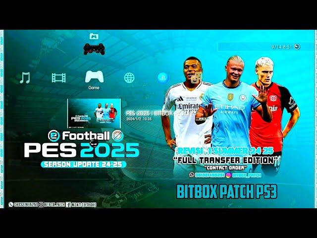 REVIEW PES 2025 PS3 BITBOX PATCH | NEW UPDATE TRANSFER