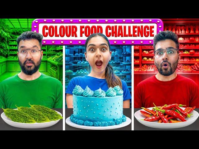 Having Only ONE COLOR Food  || 30 minute Food Challenge