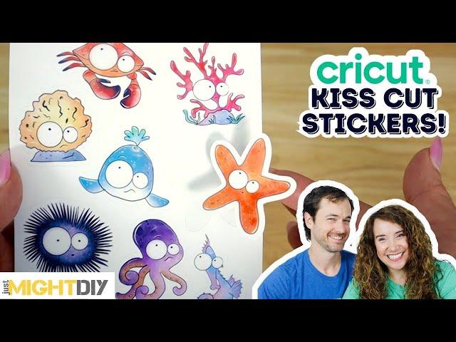 How to Make Kiss Cut Stickers with Cricut! | Waterproof Sticker Sheets