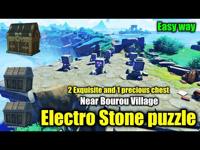 Electro Stone puzzle near Bourou village | Watatsumi island | Genshin Impact 2.1