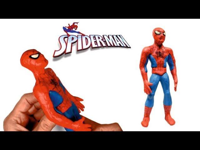 How to Make Spider-Man from Clay  Как слепить Человек Паук из пластилина