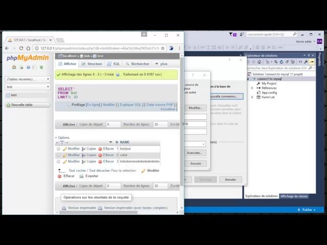 mysql connection with visual studio 2015