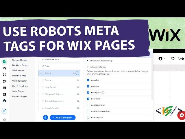 How to Use Robots Meta Tag for Wix Website