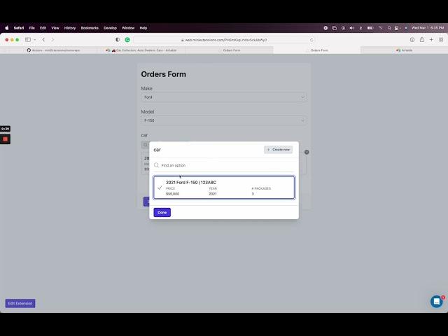 miniExtensions Form: Conditional linked Airtable record filtering