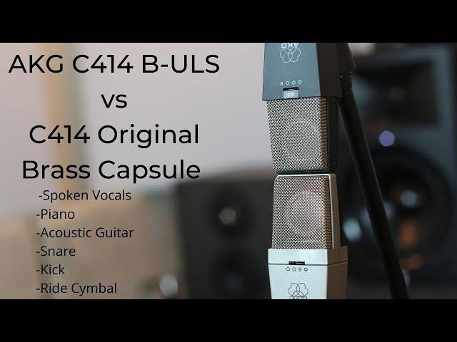 AKG C414 B-ULS BULS vs c414 Brass Capsule mic comparison mic shootout  sound test!