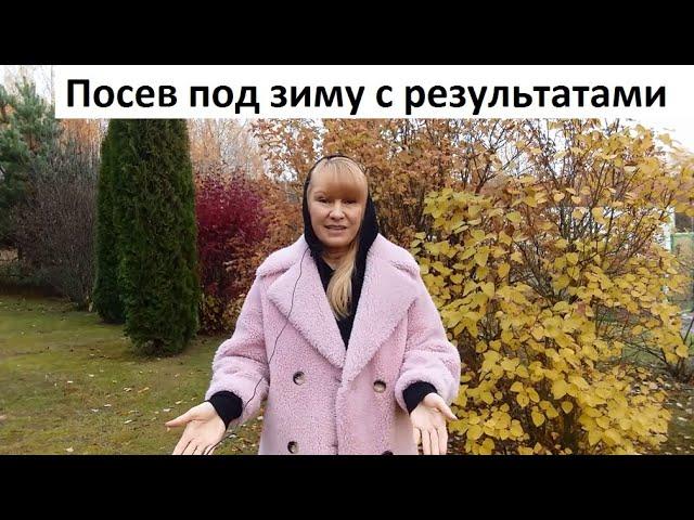 Посев под зиму с результатами посева.