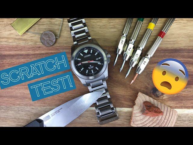 Citizen Promaster Tough SCRATCH TEST! How Tough is Citizen's "Super Titanium" Coating?