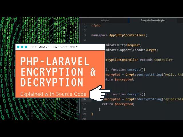 PHP LARAVEL Web Security | Encrypt Decrypt String | Source Code