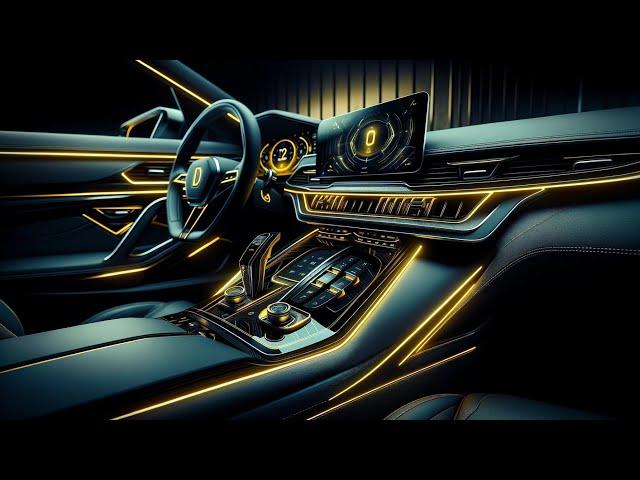 A Tour of Yellow Neon-Lit Black Car Interiors