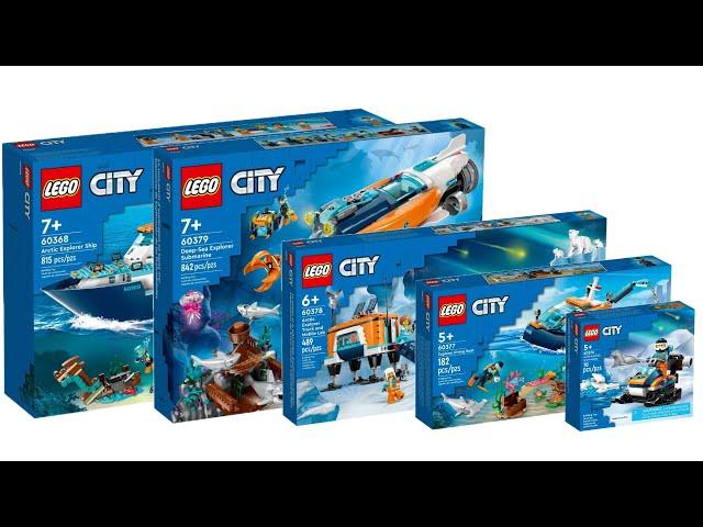 All LEGO City Arctic Sets Summer 2023 Compilation/Collection Speed Build