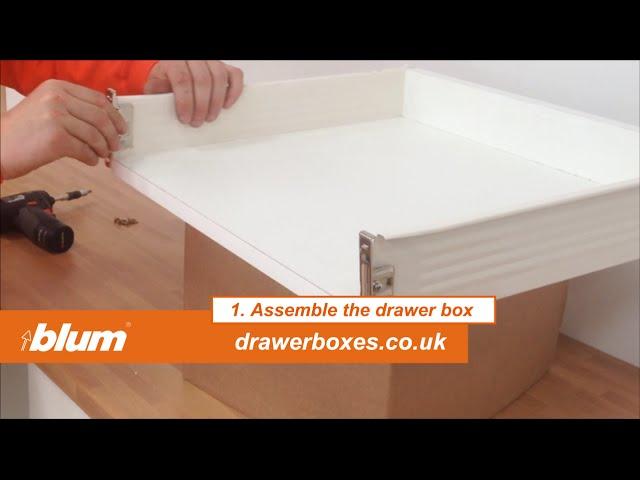 Blum Metabox - shallow replacement kitchen drawer box - 1 of 3  Assemble the drawer box